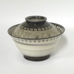 粉引印花文蓋物丼1